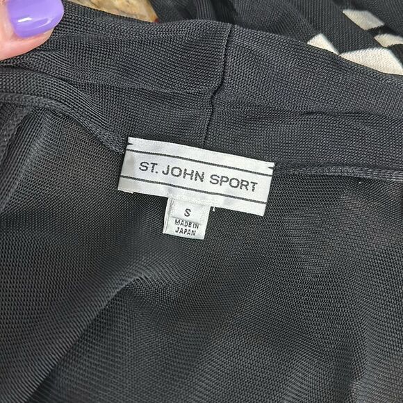 St. John Sport Womens Striped Draped Open Front Cardigan Size S - Picture 6 of 11